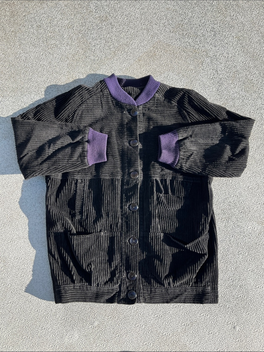 Vintage Corduroy Navy and Black Jacket
